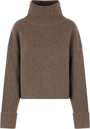 Le Kasha Geribbelde coltrui - Bruin