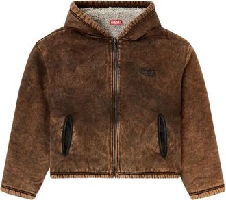 Diesel Giacca F-Ella con zip - Marrone