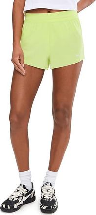 Nike 2.5 Swift Dri-FIT Mid-Rise Brief-Lined Running Shorts Womens Shorts Light Lemon Twist/Reflective Silver : LG (US 12-14) 2.5