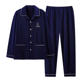 Generic Pijamas Mens Thermals Pajamas Pockets Pyjamas Set Shorts Comfy Men Pyjama Fluffy Cotton Winter for Comfortable Pjamas Sets Long Mens Sleeve Mens Warm