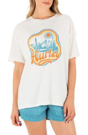 Hurley Scenic View Oversize Cotton Graphic Boyfriend T-Shirt in Tofu at Nordstrom, Size X-Small