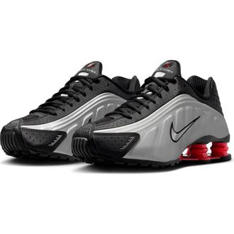 Nike Shox R4 Sneaker in Black/Silver/Light Crimson at Nordstrom Rack, Size 8.5