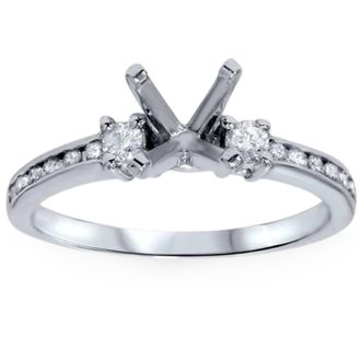 Pompeii3 1/3ct Diamond Engagement Ring Semi Mount 14K White Gold