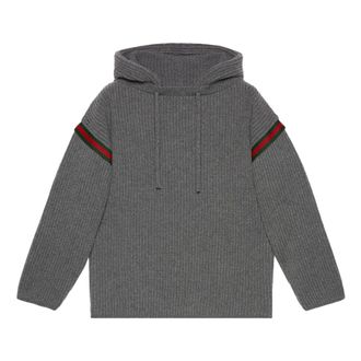 Gucci Wool Cashmere Sweater With Hood Grey 758112-XKDH3-1160