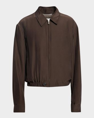 Saint Laurent Men & apos;s Viscose and Silk Blouson Jacket