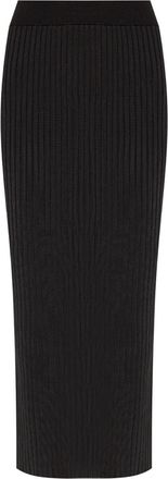 Jil Sander ribbed-knit midi skirt - women - Polyamide/Viscose/Elastane - 34 - Black