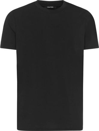 Tom Ford T-shirt met logo - Heren - T-shirts - Zwart - S - Katoen - Tops