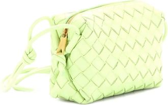 Bottega Veneta Loop Intrecciato Nappa Mini crossbody bag - women - Calf Leather - One Size - Green