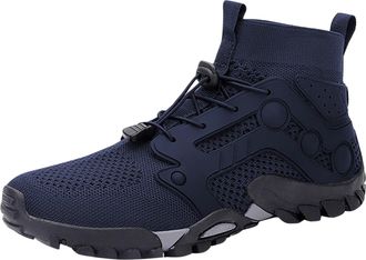 Generic Shoes for Men UK - Mens Outdoor Hiking Sneakers for Running River Trekking and Water Sports Adventure Non Slip Durable Performance Footwear Dark Blue