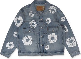 Denim Tears Blue Cotton Wreath Denim Jacket