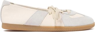 Maison Margiela Witte & Grijze Leren Ballerina Sneakers - Dames - Ballerinas - Veelkleurig - 39 EU - Leer - Schoenen