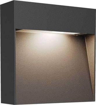 Lucande Lucande Lámpara de pared exterior Noreia en Negro Aluminio