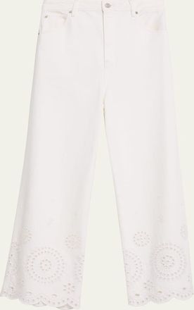 Frame Denim The Eyelet Wide-Flare Jeans