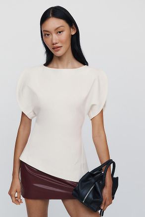 Maeve Structured Puff Sleeve Top