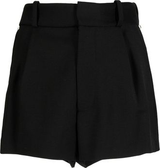 Area crystal-embellished cut-out shorts - women - Spandex/Elastane/Wool - 2 - Black