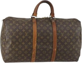 Louis Vuitton Pre-owned Weekend Bags, female, Brown, Size: ONE SIZE Pre-owned Canvas Weekend Bag
