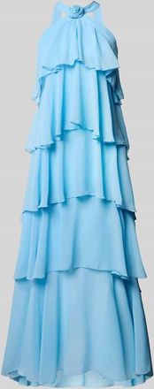 Vero Moda A-Linien Abendkleid mit tiefem R&uuml;ckenausschnitt Modell FELICIA in Hellblau, Gr&ouml;&szlig;e XL