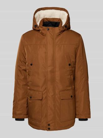 Mc Neal Parka mit Teddyfell und Pattentaschen in Terra, Gr&ouml;&szlig;e XXXL
