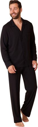 The Cats Pajamas Pima Knit Simple Set Stripes Dots in Classic Midnight at Nordstrom, Size Medium