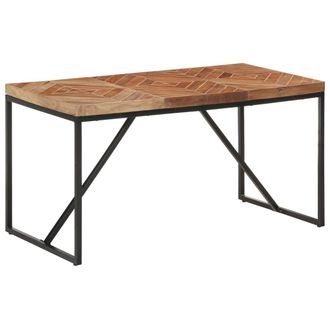 vidaXL Vidaxl - Mesa De Comedor De Madera Maciza De Mango Y Acacia 140x70x76 Cm
