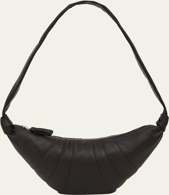 Christophe Lemaire Mens Medium Croissant Leather Shoulder Bag