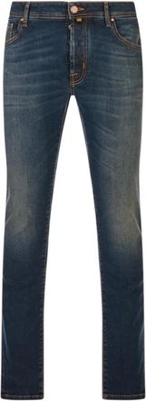 Jacob Cohen Nick Slim Jeans - Heren - Slim Fit Jeans - Blauw - W34 - Katoen - Jeans