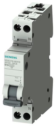 SIEMENS Combinaci&oacute;n De Interruptor De Protecci&oacute;n Contra Incendios-ls 230v, 6ka, 1+n, B, 16a Compacto (1te), 5sv60166kk16