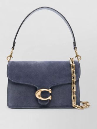 Coach suede leather chain shoulder bag