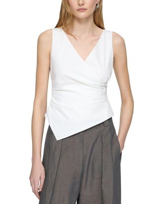 Lafayette 148 New York Wrap Front Top