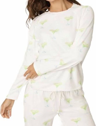 PJ Salvage Margarita Mama Spicy Sips Long Sleeve Top In Ivory