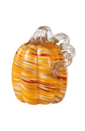 Glitzhome Fall Multi-Style Short Glass Pumpkins in Orange at Nordstrom, Size Small