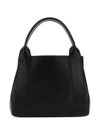 Balenciaga debossed-logo leather tote bag - Black