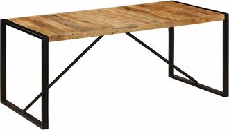 vidaXL Mesa De Comedor Madera Maciza De Mango 180x90x75 Cm Vidaxl