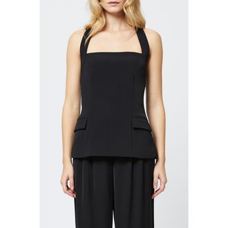 French Connection Harry Halter Neck Suiting Top in Black at Nordstrom Rack, Size 10