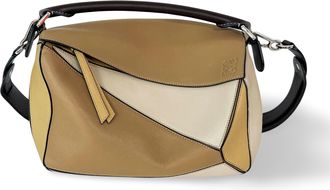 Loewe Puzzle Patchwork Leather Brown Calfskin Handbag (Pre-Owned)