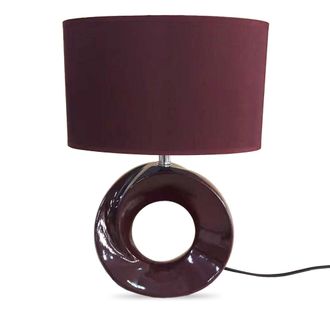Lewis's Phoebe Ceramic Table Lamp - Burgundy | TJ Hughes