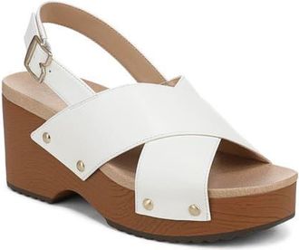 Dr. Scholls Weslee Slingback Platform Sandal in White at Nordstrom, Size 6.5