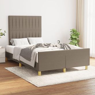 vidaXL Estructura De Cama Sin Colch&oacute;n Tela Gris Taupe 120x200 Cm Vidaxl