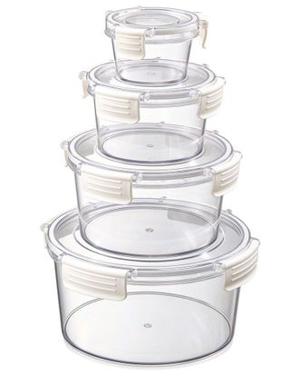 Sorbus 4-Pack Round Stackable Food Storage Bowls