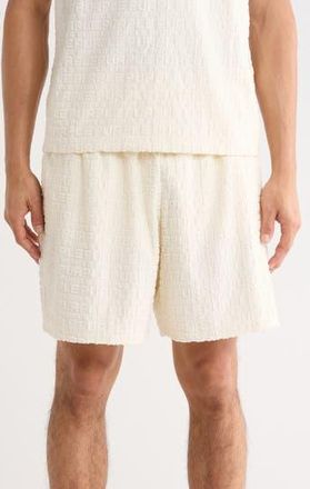 Purple Logo Terry Pull-On Shorts in Off White at Nordstrom Rack, Size Xx-Large