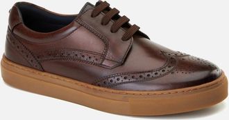 base Mens Clapton Brogue Mens Trainers - Brown - Size: 11