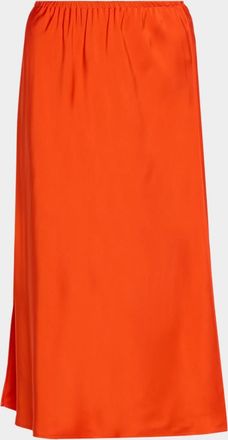 Vince Pull-On Satin Slip Skirt
