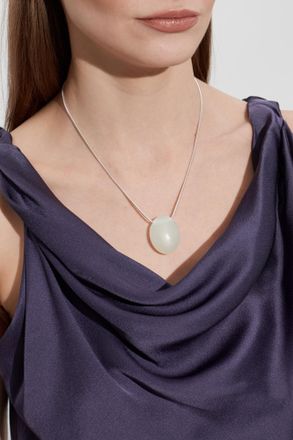 LI&Eacute; STUDIO Julia Necklace With Semi-precious Stone, Womens, Silver