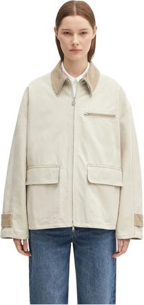 Kenzo Giacca in cotone con zip a fiore - - Jackets - Donna - Beige - M