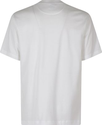 Eleventy Embroidered Logo Crewneck Cotton T-Shirt