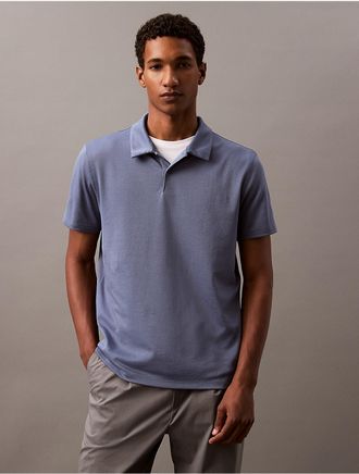 Calvin Klein Mens Performance Classic Polo Shirt - Blue - XS