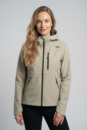 Icepeak Softshelljacke ICEPEAK BURNET, Damen, Gr. 40, dust, Obermaterial: 100% Polyester, Jacken Softshelljacke, f&uuml;r vielseitige Outdoor-Aktivit&auml;ten, wasserab