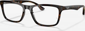 Ray-Ban Mens Rx5279 Square Frames In Polished Dark Havana
