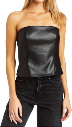 Drew Merrill Stretch Vegan Tube Top In Black