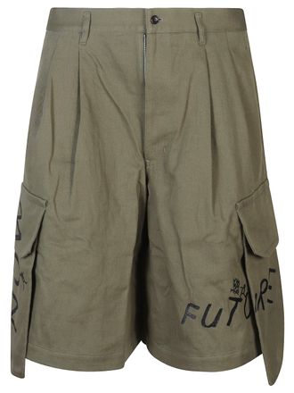 Comme Des Gar&ccedil;ons Urban Graffiti Bermuda Cargo Shorts